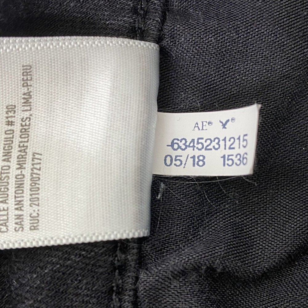 American Eagle size 4S High Rise Jegging Next Level Stretch Distress Jeans Black - Picture 12 of 12